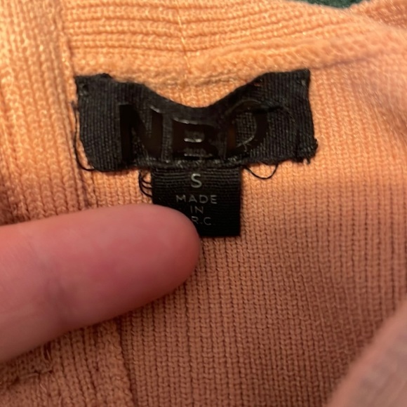 NBD Tan Bandage Cut Out Mini Dress Small - Picture 7 of 7